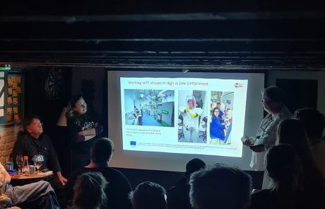 Nigel and Simon presenting the OneBAT visit in Pecs