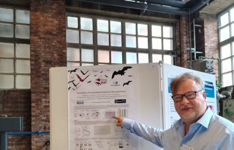 Prof. Nigel Temperton with OneBAT Poster (2)