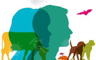 Spillover-with-virus-man-woman-and-animal-silhouettes